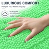 image:imageSmiry Thick Chenille Bathroom Rugs 30x20 Extra Soft Absorbent Striped Bath Rugs Rubber Backing Machine Wash Dry Bath Mats for Bathroom Floor Tub Shower Home Decor Accessories GreyMint Green