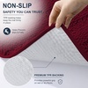 image:imageSmiry Thick Chenille Bathroom Rugs 30x20 Extra Soft Absorbent Striped Bath Rugs Rubber Backing Machine Wash Dry Bath Mats for Bathroom Floor Tub Shower Home Decor Accessories GreyBurgundy