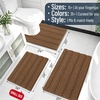 image:imageSmiry Thick Chenille Bathroom Rugs 30x20 Extra Soft Absorbent Striped Bath Rugs Rubber Backing Machine Wash Dry Bath Mats for Bathroom Floor Tub Shower Home Decor Accessories GreyMocha