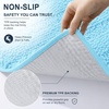 image:imageSmiry Thick Chenille Bathroom Rugs 30x20 Extra Soft Absorbent Striped Bath Rugs Rubber Backing Machine Wash Dry Bath Mats for Bathroom Floor Tub Shower Home Decor Accessories GreySky Blue
