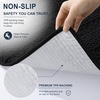 image:imageSmiry Thick Chenille Bathroom Rugs 30x20 Extra Soft Absorbent Striped Bath Rugs Rubber Backing Machine Wash Dry Bath Mats for Bathroom Floor Tub Shower Home Decor Accessories GreyBlack