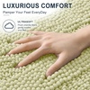 image:imageSmiry Thick Chenille Bathroom Rugs 30x20 Extra Soft Absorbent Striped Bath Rugs Rubber Backing Machine Wash Dry Bath Mats for Bathroom Floor Tub Shower Home Decor Accessories GreyVanilla