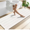 image:imageSmiry Thick Chenille Bathroom Rugs 30x20 Extra Soft Absorbent Striped Bath Rugs Rubber Backing Machine Wash Dry Bath Mats for Bathroom Floor Tub Shower Home Decor Accessories GreyIvory