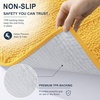 image:imageSmiry Thick Chenille Bathroom Rugs 30x20 Extra Soft Absorbent Striped Bath Rugs Rubber Backing Machine Wash Dry Bath Mats for Bathroom Floor Tub Shower Home Decor Accessories GreyYellow