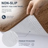 image:imageSmiry Thick Chenille Bathroom Rugs 30x20 Extra Soft Absorbent Striped Bath Rugs Rubber Backing Machine Wash Dry Bath Mats for Bathroom Floor Tub Shower Home Decor Accessories GreyMocha