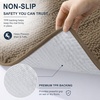 image:imageSmiry Thick Chenille Bathroom Rugs 30x20 Extra Soft Absorbent Striped Bath Rugs Rubber Backing Machine Wash Dry Bath Mats for Bathroom Floor Tub Shower Home Decor Accessories GreyTan