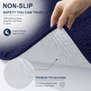image:imageSmiry Thick Chenille Bathroom Rugs 30x20 Extra Soft Absorbent Striped Bath Rugs Rubber Backing Machine Wash Dry Bath Mats for Bathroom Floor Tub Shower Home Decor Accessories GreyTwilight Sapphire