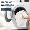 image:imageSmiry Thick Chenille Bathroom Rugs 30x20 Extra Soft Absorbent Striped Bath Rugs Rubber Backing Machine Wash Dry Bath Mats for Bathroom Floor Tub Shower Home Decor Accessories GreyIvory