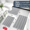 image:imageSmiry Thick Chenille Bathroom Rugs 30x20 Extra Soft Absorbent Striped Bath Rugs Rubber Backing Machine Wash Dry Bath Mats for Bathroom Floor Tub Shower Home Decor Accessories GreyLight Grey