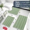 image:imageSmiry Thick Chenille Bathroom Rugs 30x20 Extra Soft Absorbent Striped Bath Rugs Rubber Backing Machine Wash Dry Bath Mats for Bathroom Floor Tub Shower Home Decor Accessories GreySage Green