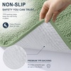 image:imageSmiry Thick Chenille Bathroom Rugs 30x20 Extra Soft Absorbent Striped Bath Rugs Rubber Backing Machine Wash Dry Bath Mats for Bathroom Floor Tub Shower Home Decor Accessories GreySage Green
