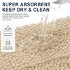image:imageSmiry Thick Chenille Bathroom Rugs 30x20 Extra Soft Absorbent Striped Bath Rugs Rubber Backing Machine Wash Dry Bath Mats for Bathroom Floor Tub Shower Home Decor Accessories GreyBeige
