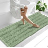 image:imageSmiry Thick Chenille Bathroom Rugs 30x20 Extra Soft Absorbent Striped Bath Rugs Rubber Backing Machine Wash Dry Bath Mats for Bathroom Floor Tub Shower Home Decor Accessories GreySage Green