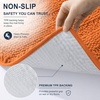 image:imageSmiry Thick Chenille Bathroom Rugs 30x20 Extra Soft Absorbent Striped Bath Rugs Rubber Backing Machine Wash Dry Bath Mats for Bathroom Floor Tub Shower Home Decor Accessories GreyClay