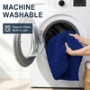image:imageSmiry Thick Chenille Bathroom Rugs 30x20 Extra Soft Absorbent Striped Bath Rugs Rubber Backing Machine Wash Dry Bath Mats for Bathroom Floor Tub Shower Home Decor Accessories GreyNavy