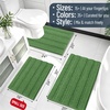 image:imageSmiry Thick Chenille Bathroom Rugs 30x20 Extra Soft Absorbent Striped Bath Rugs Rubber Backing Machine Wash Dry Bath Mats for Bathroom Floor Tub Shower Home Decor Accessories GreyOlive Green