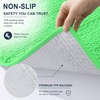 image:imageSmiry Thick Chenille Bathroom Rugs 30x20 Extra Soft Absorbent Striped Bath Rugs Rubber Backing Machine Wash Dry Bath Mats for Bathroom Floor Tub Shower Home Decor Accessories GreyMint Green