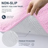 image:imageSmiry Thick Chenille Bathroom Rugs 30x20 Extra Soft Absorbent Striped Bath Rugs Rubber Backing Machine Wash Dry Bath Mats for Bathroom Floor Tub Shower Home Decor Accessories GreyPink