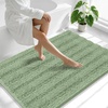 image:imageSmiry Thick Chenille Bathroom Rugs 30x20 Extra Soft Absorbent Striped Bath Rugs Rubber Backing Machine Wash Dry Bath Mats for Bathroom Floor Tub Shower Home Decor Accessories GreySage Green