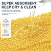 image:imageSmiry Thick Chenille Bathroom Rugs 30x20 Extra Soft Absorbent Striped Bath Rugs Rubber Backing Machine Wash Dry Bath Mats for Bathroom Floor Tub Shower Home Decor Accessories GreyYellow