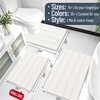 image:imageSmiry Thick Chenille Bathroom Rugs 30x20 Extra Soft Absorbent Striped Bath Rugs Rubber Backing Machine Wash Dry Bath Mats for Bathroom Floor Tub Shower Home Decor Accessories GreyIvory