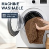 image:imageSmiry Thick Chenille Bathroom Rugs 30x20 Extra Soft Absorbent Striped Bath Rugs Rubber Backing Machine Wash Dry Bath Mats for Bathroom Floor Tub Shower Home Decor Accessories GreyMocha