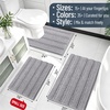 image:imageSmiry Thick Chenille Bathroom Rugs 30x20 Extra Soft Absorbent Striped Bath Rugs Rubber Backing Machine Wash Dry Bath Mats for Bathroom Floor Tub Shower Home Decor Accessories GreyGrey