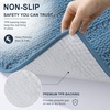 image:imageSmiry Thick Chenille Bathroom Rugs 30x20 Extra Soft Absorbent Striped Bath Rugs Rubber Backing Machine Wash Dry Bath Mats for Bathroom Floor Tub Shower Home Decor Accessories GreyAiry Blue
