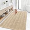 image:imageSmiry Thick Chenille Bathroom Rugs 30x20 Extra Soft Absorbent Striped Bath Rugs Rubber Backing Machine Wash Dry Bath Mats for Bathroom Floor Tub Shower Home Decor Accessories GreyBeige