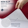 image:imageSmiry Thick Chenille Bathroom Rugs 30x20 Extra Soft Absorbent Striped Bath Rugs Rubber Backing Machine Wash Dry Bath Mats for Bathroom Floor Tub Shower Home Decor Accessories GreyRed
