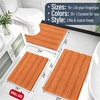 image:imageSmiry Thick Chenille Bathroom Rugs 30x20 Extra Soft Absorbent Striped Bath Rugs Rubber Backing Machine Wash Dry Bath Mats for Bathroom Floor Tub Shower Home Decor Accessories GreyClay