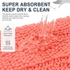 image:imageSmiry Thick Chenille Bathroom Rugs 30x20 Extra Soft Absorbent Striped Bath Rugs Rubber Backing Machine Wash Dry Bath Mats for Bathroom Floor Tub Shower Home Decor Accessories GreyCoral