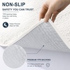 image:imageSmiry Thick Chenille Bathroom Rugs 30x20 Extra Soft Absorbent Striped Bath Rugs Rubber Backing Machine Wash Dry Bath Mats for Bathroom Floor Tub Shower Home Decor Accessories GreyIvory