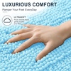 image:imageSmiry Thick Chenille Bathroom Rugs 30x20 Extra Soft Absorbent Striped Bath Rugs Rubber Backing Machine Wash Dry Bath Mats for Bathroom Floor Tub Shower Home Decor Accessories GreySky Blue