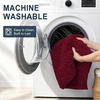 image:imageSmiry Thick Chenille Bathroom Rugs 30x20 Extra Soft Absorbent Striped Bath Rugs Rubber Backing Machine Wash Dry Bath Mats for Bathroom Floor Tub Shower Home Decor Accessories GreyBurgundy