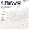 image:imageSmiry Thick Chenille Bathroom Rugs 30x20 Extra Soft Absorbent Striped Bath Rugs Rubber Backing Machine Wash Dry Bath Mats for Bathroom Floor Tub Shower Home Decor Accessories GreyIvory