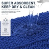 image:imageSmiry Thick Chenille Bathroom Rugs 30x20 Extra Soft Absorbent Striped Bath Rugs Rubber Backing Machine Wash Dry Bath Mats for Bathroom Floor Tub Shower Home Decor Accessories GreyRoyal Blue