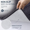 image:imageSmiry Thick Chenille Bathroom Rugs 30x20 Extra Soft Absorbent Striped Bath Rugs Rubber Backing Machine Wash Dry Bath Mats for Bathroom Floor Tub Shower Home Decor Accessories GreyDark Grey