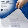 image:imageSmiry Thick Chenille Bathroom Rugs 30x20 Extra Soft Absorbent Striped Bath Rugs Rubber Backing Machine Wash Dry Bath Mats for Bathroom Floor Tub Shower Home Decor Accessories GreyDeep Navy Blue