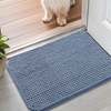 image:imageSmiry Dog Door Mat for Muddy Paws 24x16 Absorbent Microfiber Dirt Trapper Pet Doormat NonSlip Washable Quick Dry Chenille Front Door Mat Entryway Rug for Indoor and Outdoor GreyAiry Blue