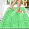 image:imageSmiry Thick Chenille Bathroom Rugs 30x20 Extra Soft Absorbent Striped Bath Rugs Rubber Backing Machine Wash Dry Bath Mats for Bathroom Floor Tub Shower Home Decor Accessories GreyMint Green