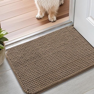 image:imageSmiry Dog Door Mat for Muddy Paws 24x16 Absorbent Microfiber Dirt Trapper Pet Doormat NonSlip Washable Quick Dry Chenille Front Door Mat Entryway Rug for Indoor and Outdoor GreyCamel
