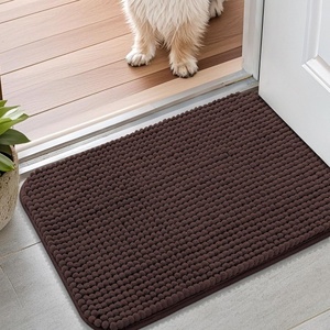 image:imageSmiry Dog Door Mat for Muddy Paws 24x16 Absorbent Microfiber Dirt Trapper Pet Doormat NonSlip Washable Quick Dry Chenille Front Door Mat Entryway Rug for Indoor and Outdoor GreyBrown