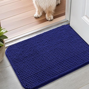image:imageSmiry Dog Door Mat for Muddy Paws 24x16 Absorbent Microfiber Dirt Trapper Pet Doormat NonSlip Washable Quick Dry Chenille Front Door Mat Entryway Rug for Indoor and Outdoor GreyNavy Blue