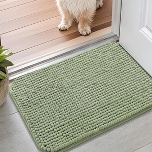 image:imageSmiry Dog Door Mat for Muddy Paws 24x16 Absorbent Microfiber Dirt Trapper Pet Doormat NonSlip Washable Quick Dry Chenille Front Door Mat Entryway Rug for Indoor and Outdoor GreySage Green