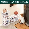 image:imageSmiry Bamboo Shoe Rack 3 Tier Free Standing Wooden Shoe Organizer Stackable Wood Shoe Storage Shelf for Closet Entryway 5 Horizontal Slats 268x11x183 NaturalWhite