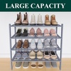 image:imageSmiry Bamboo Shoe Rack 3 Tier Free Standing Wooden Shoe Organizer Stackable Wood Shoe Storage Shelf for Closet Entryway 5 Horizontal Slats 268x11x183 NaturalGrey