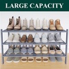 image:imageSmiry Bamboo Shoe Rack 3 Tier Free Standing Wooden Shoe Organizer Stackable Wood Shoe Storage Shelf for Closet Entryway 5 Horizontal Slats 268x11x183 NaturalGrey
