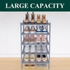 image:imageSmiry Bamboo Shoe Rack 3 Tier Free Standing Wooden Shoe Organizer Stackable Wood Shoe Storage Shelf for Closet Entryway 5 Horizontal Slats 268x11x183 NaturalGrey