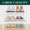 image:imageSmiry Bamboo Shoe Rack 3 Tier Free Standing Wooden Shoe Organizer Stackable Wood Shoe Storage Shelf for Closet Entryway 5 Horizontal Slats 268x11x183 NaturalWhite